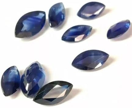 Miniatura 3 de Blue Sapphire Natural Gemstones Cut Stone Sapphire Healing Crystals, Marquise Energy Stone, Jewelry Making Birthstone Blue Crystals Assorted Loose
