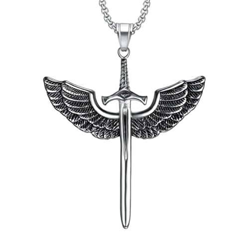 Collier d'épée en Argent Sterling 925, pendentif ciselé au style européen pour femme
