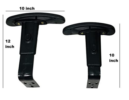 Image of GOYALSON Handle Office Chair revolving Visitor Chair Durable Handle Set nut Bolts & Key fit to Every Chair (Black, Adjustable Handle with Circular Pad)