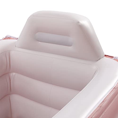 Portable Bathtub For Adults, Kids, Baby, Shower Stalls - Inflatable, Foldable, Freestanding Spa Hot Tub For Home, Apartment With Wireless Electric Air Pump In Modern Minimalist Style (Pink) #TOP6