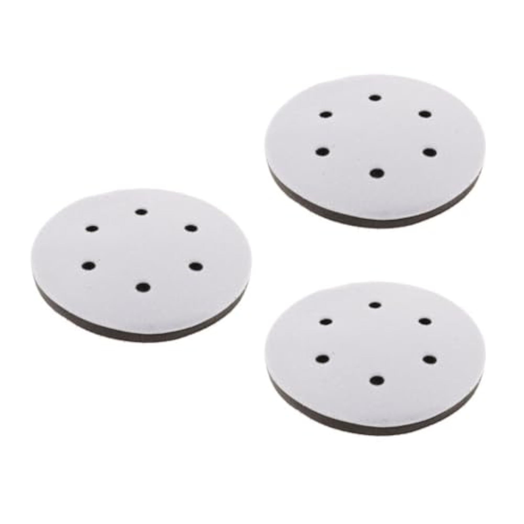 3pcs 6" 6 Holes Soft Sponge Interface Pads Back-up Sanding Pad