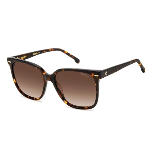 Carrera Men's 3002/S Polarized Square Sunglasses, Havana Brown 086, 55/140/162