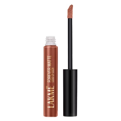 Lakme Forever Matte Liquid Lip Colour, Long-Lasting Liquid Lipstick, Lightweight & Transferproof, Smudgeproof - Nude Perk 5.6ml