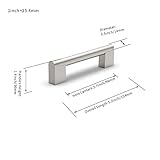 FURNIWARE 10 Pack Cabinet Pulls, Hardware Drawer Handles, Stainless Steel Kitchen Cabinet Door Handles Pull, Brushed Nickel-96mm(3.7 Inch) Hole Center - Image 4