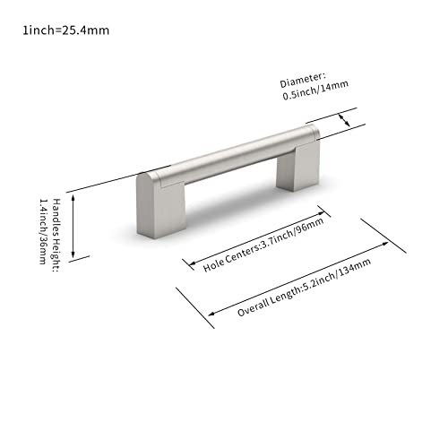 FURNIWARE 10 Pack Cabinet Pulls, Hardware Drawer Handles, Stainless Steel Kitchen Cabinet Door Handles Pull - Image 4