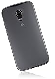 mumbi Hülle kompatibel mit Motorola Moto G2 Handy Hülle Handyhülle, transparent schwarz