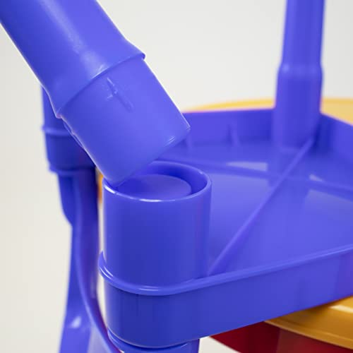 Humble Crew, Red/Green/Blue Kids 2-in-1 Plastic Building Blocks-Compatible Activity Table and 2 Chairs Set, Round, Primary Colors, Primary