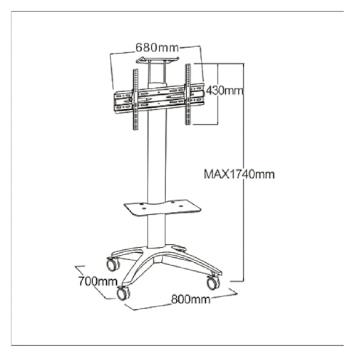 Soporte móvil para TV de 32-65 pulgadas miniatura 5