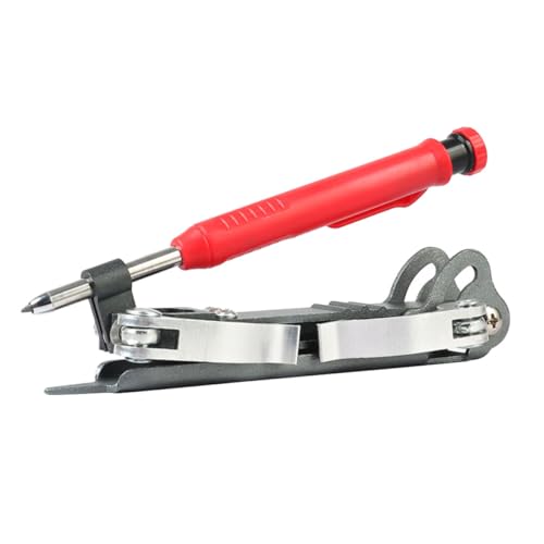 Ipetboom Outil de Traçage Multifonction en Alliage d'Aluminium pour Travail du Bois Crayon Gabarit de Contour Précis et Compas Intégré pour Menuiserie et Pose de Sols Finition Lisse et