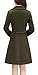 chouyatou Women Elegant Notched Collar Double Breasted Wool Blend Over Coat (Medium, Army green)