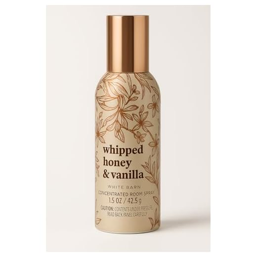 Bath & Body Works Whipped Honey & Vanilla Concentrated Room Spray 1.5 oz / 42.5 g – Rich Honey Drizzle with Floral Neroli and Whipped Vanilla Bean