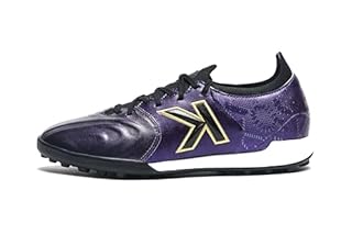 KELME Kangaroo Leather Turf Soccer Shoes - FG Pro K-Leather Soccer Cleats - Outdoor Indoor Football Boots Mens Adult Sizes (Purple, 7.5)