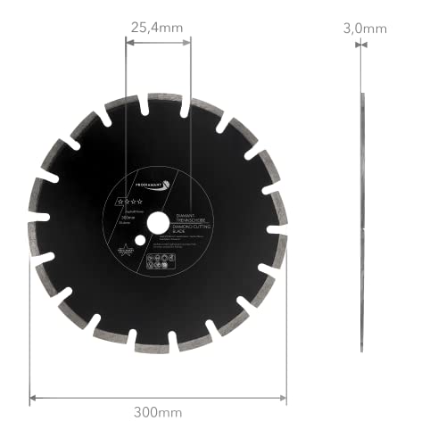 PRODIAMANT diamond cutting disc 300 mm 12 inch x 25.4 mm abrasive for asphalt screed, lightweight concrete, fresh concrete - Image 4