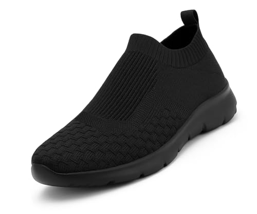 Image of Kraasa Tread Walking Shoes for Men | Knitted Slip-On Sneakers