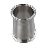 Reduzierstück für Sanitärrohre, 8,9 cm auf 10,2 cm, Tri-Klemmhülse, Edelstahl, 304, für Rohrleitungsschalenverbinder in der Lebensmittel-, Getränke- und Pharmaindustrie