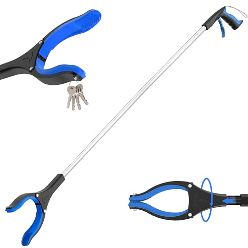 59 INCH Extra Long Grabber Reacher Tool,Trash Picker Pick Up Stick with Strong Grip Magnetic,360°Rotating Anti-Slip Jaw 4