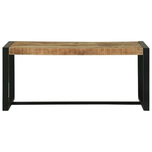 Banc en bois massif de mangue pour optimiser le rangement