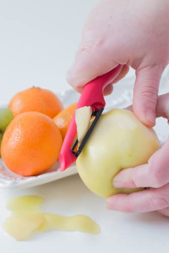 Best Vegetable Peeler : Ceramic Peeler, Red Veggie Peeler By Cestari Kitchen, Limited Edition #TOP4