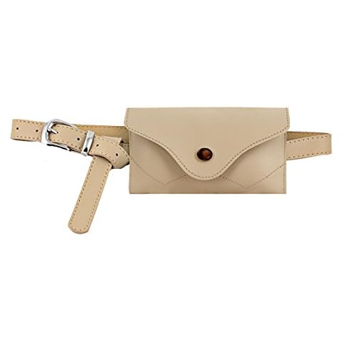 Danse Jupe Women Faux Leather Fanny Pack Mini Waist Pouch Fashion Travel Cell Phone Bag/Khaki Cover
