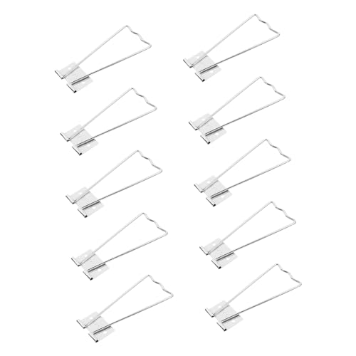 Cabilock 10pcs Iron Photo Frame Brackets Sturdy Picture Holders for Smooth Display Stand Non- Design for Pictures for Studios and Family Use