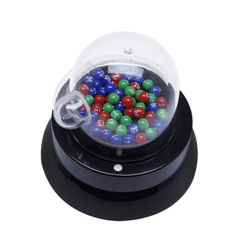 Gogogmee Máquina de Bingo Eléctrica Portátil Selector de Números Suerte Mini Máquina de Lotería 1-49 en Colores Mixtos Juego para Fiesta sin Batería Recogedor de Balones para