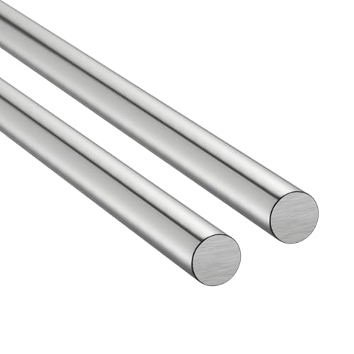 VEVOR 2PCS Linear Motion Rod, 25 mm x 1000 mm (0.98 x 39.4 in), SFC25 Carbon Steel Linear Rod Shaft, Anti Rust and High Precision, High Hardness Shaft, for Cutting Grinding Milling Drilling Machine