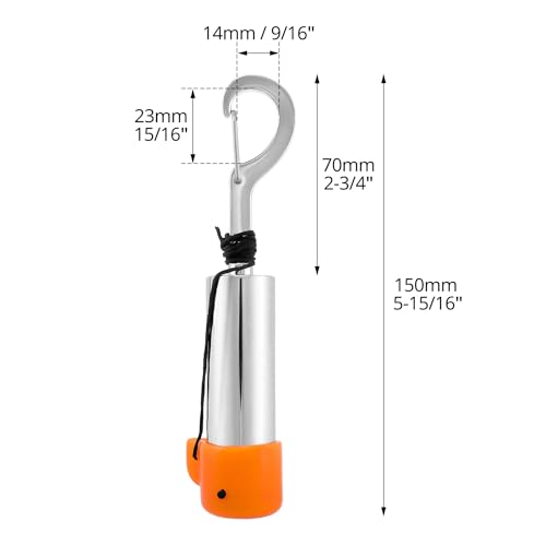Coctelera subacuática QWORK con clip para evitar pérdidas 6