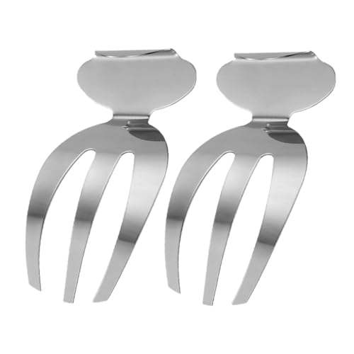 PRETYZOOM 2 Piezas Cubiertos para Ensalada Inoxidable Diseño Compacto y Ligero Utensilios Duraderos para sin Dañarlas Aptos para Lavavajillas para Cocina y Exteriores