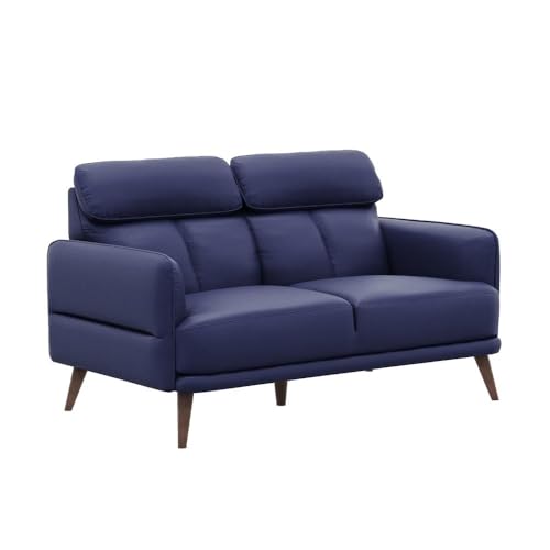 Image of Wakefit Sofa Set | 5 Year Warranty | Sofa 2 Seater, 2 Seater Sofa for Living Room, Wooden Sofa Set, Couch Sofa for Living Room - Azores(Robin : Blue)
