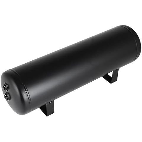 STAYTOP 3 Gallon 6 Ports Train Air Horn Tank with 200 PSI Air Compressor Onboard System Kit for Car Train Truck Horn Cover