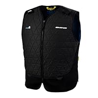 SHIMA HYDROCOOL Vest - Ultraleichte Kühlende Motorradweste aus HyperKwel Polymer. Bis zu 8 Stunden Kühleffekt - Kompatibel Jacken (Schwarz, XL)