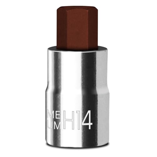 BLACKROBOT 14 mm Hex Bit Socket 1/2 Inch Drive H14 Allen Key Socket Metric Full Polished S2 Steel Head Made For Repairing