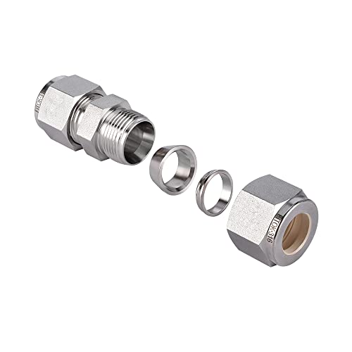 Fitok SS-U-FL6 316 Stainless Steel Compression Tube Fitting Straight Union 3/8 Inch Tube Od 7500 Psi thumb #1