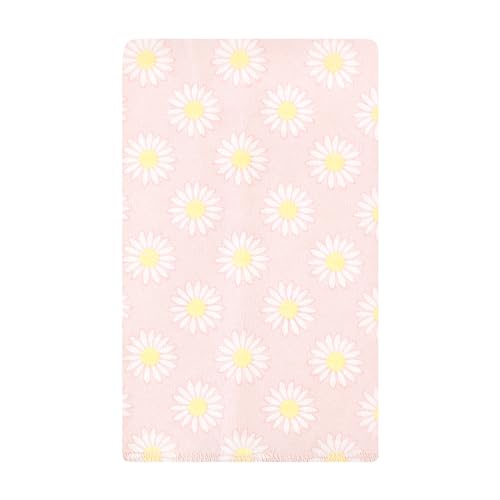Image of Hudson Baby Unisex Baby Cotton Poly Flannel Burp Cloths, Lemon Daisy 10 Pack, One Size