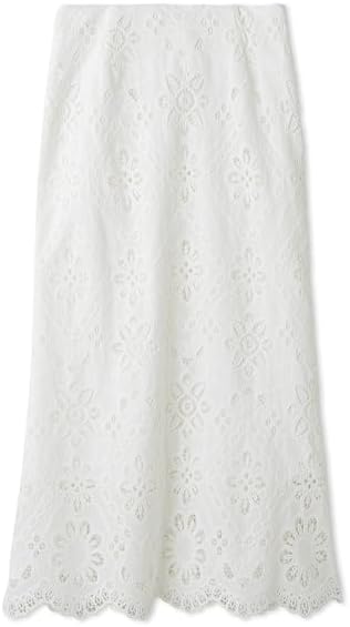 フレイ アイディー] コットンエンブロイダリーナロースカート