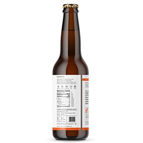 Image of Zoh Probiotics Ginger Lemon Water Kefir | Tea With Detoxifying Acids, And Digestive Enzymes. Raw, Unfiltered, Made With Organic Ginger & Lemon, Liquid Form (330 Ml, Pack Of 12), 8 Kg 900 G