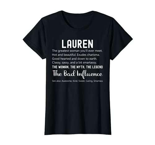 Mujer Lauren Gift - Regalo divertido de cumpleaños para Lauren Camiseta