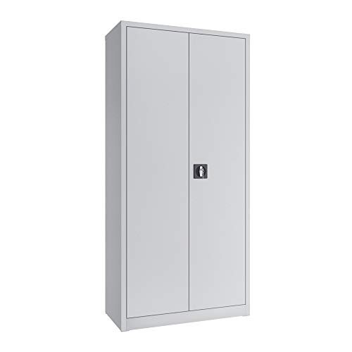 Preisvergleich Produktbild Vicco Aktenschrank Büroschrank Werkzeugschrank Metallschrank (Grau, 180x85x39cm)
