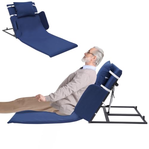 Electric Lifting Backrest for Bed Soft Cushion 600W 2-80 Adjustable Portable Electric Lifting Backrest with Armrests 330 lbs Capacity for Easily Getting up Pregnant Women and Patients (Blue)