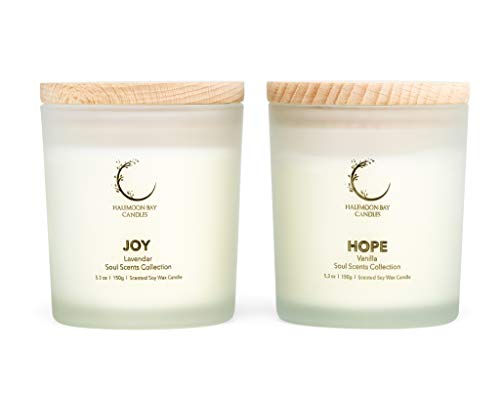 Scented Soy Wax Jar Candles Medium 2-Pack (Lavendar and Vanilla)
