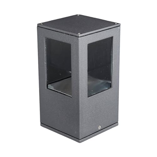 Lucande Candeeiro LED para exterior 'Nicola' (moderno) em preto feito de alumínio (1 chama, iluminação de trilhos, baliza, iluminação de trilhas, luz de rua