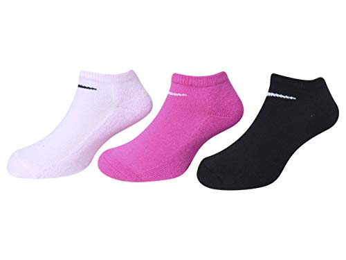 Nike Cushioned Socks Toddler Kid's 3-Pairs Rush Pink Asst Sz: 4-5 Fits 7C-10C