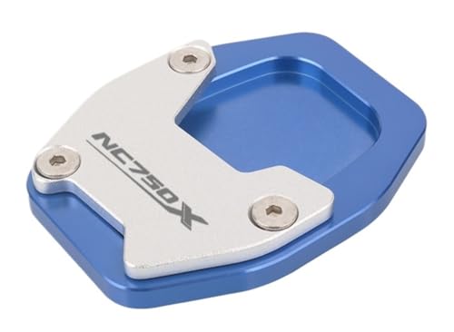Extension béquille NC750X 2021-2023 : évitez la chute de votre moto sur sol meuble bleu