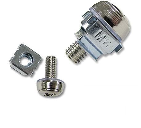 M6 Panel Screws+Cage Nuts for Rack Mount Server Cabinet Shelves,Set of 50 pcs