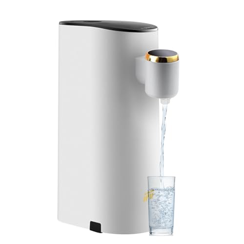IPO ホットウォーターサーバー 25℃・45℃・60℃・80℃・100℃の5段階温度調節 3秒でお湯がでる 瞬間湯沸かしケトル 熱湯サーバー 給水器 ペットボトル式 コンパクト ミニ 卓上 家庭 職場