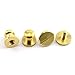 LQ Industrial 8PCS Solid Brass Sam Browne Button Screw Studs Nail Round Rivets for DIY Leather Craft Belt Wallet Handbag 6x8x8mm