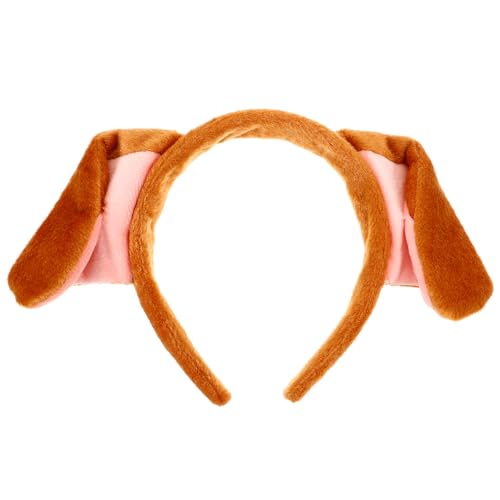 VALICLUD Brauner Hund Ohren Stirnband Cartoon Welpen Ohren Tierhaarband Hundeohren Kostüm für Hund Partydekorationen Weihnachtskostüm