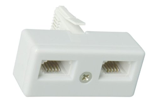 electrosmartDouble / 2 Way Telephone Socket Splitter/Adaptor ~ Fits BT/Virgin Media Sockets ~ Converts 1 Input to 2 Outputs