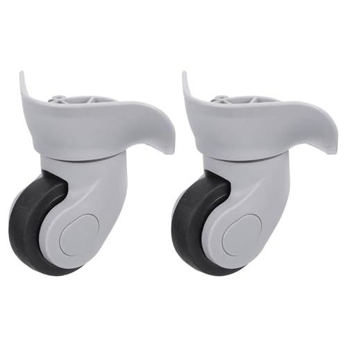 uxcell 2Pcs Luggage Wheel Replacement, Suitcase Trolley Wheels DIY Repair, Spinner Wheels Luggage Accessories, Swivel Silent Wheel, Grey