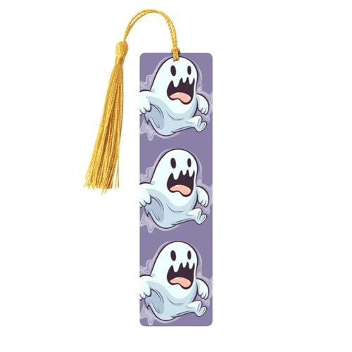 メタルブックマーク メンズ レディース 漫画 ゴースト ブックマーカー ユニークなハンドメイド ブックマーク タッセルペンダント付き クラフトメタルブックマーク 教師用 誕生日プレゼント